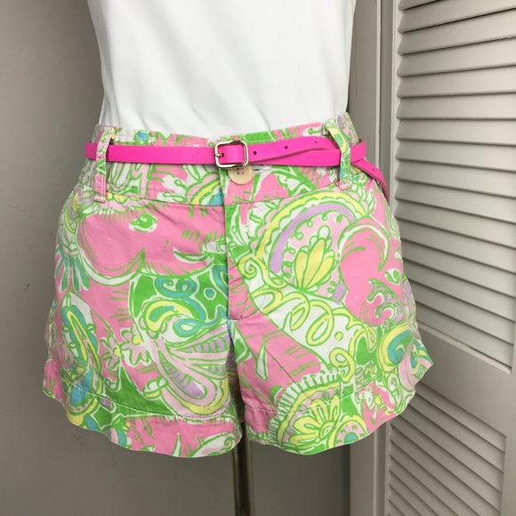 Lilly Pulitzer Pants - Lilly Pulitzer Pink and green cotton Shorts